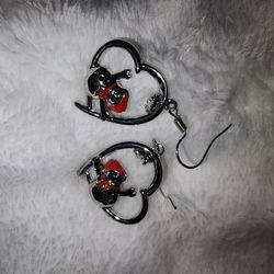 SNOWMAN IN HEART EARRINGS $5 OBO 