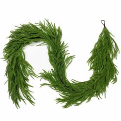 Brand New 9FT Christmas Garlands Norfolk Pine Garland Real Touch Artificial Faux Greenery Garland For Holiday Indoor Outdoor Decor