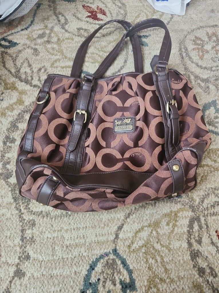 Coach Medium Brown Signature Bag