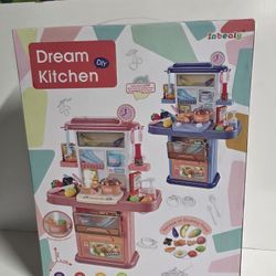 Inbealy Dream Kitchen DIY Pretend Play Cooking Set With Accessories Collectible Toy
