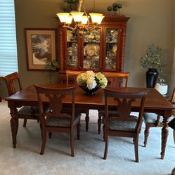 Dining Room Table Six Chairs And China Hutch