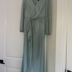 Adriana Papell twisted green Christmas dress size 10