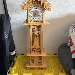 Wood Carved Clock