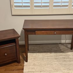 Desk And File Cabinet