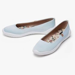 UIN Women's Art Painted Ballet Flats Slip On Pointed Toe Casual Loafers Lightweight Comfort Travel Shoes Size 6.5