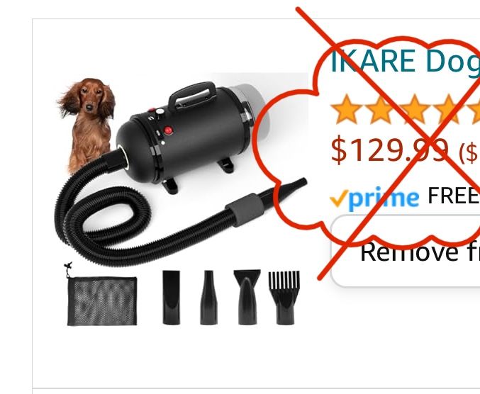 New! IKARE Dog Hair Dryer & Dog Grooming Vacuum, 5.2HP/3800W High Velocity Pet Blower Dryer with Adjustable Speed and Temperature Control