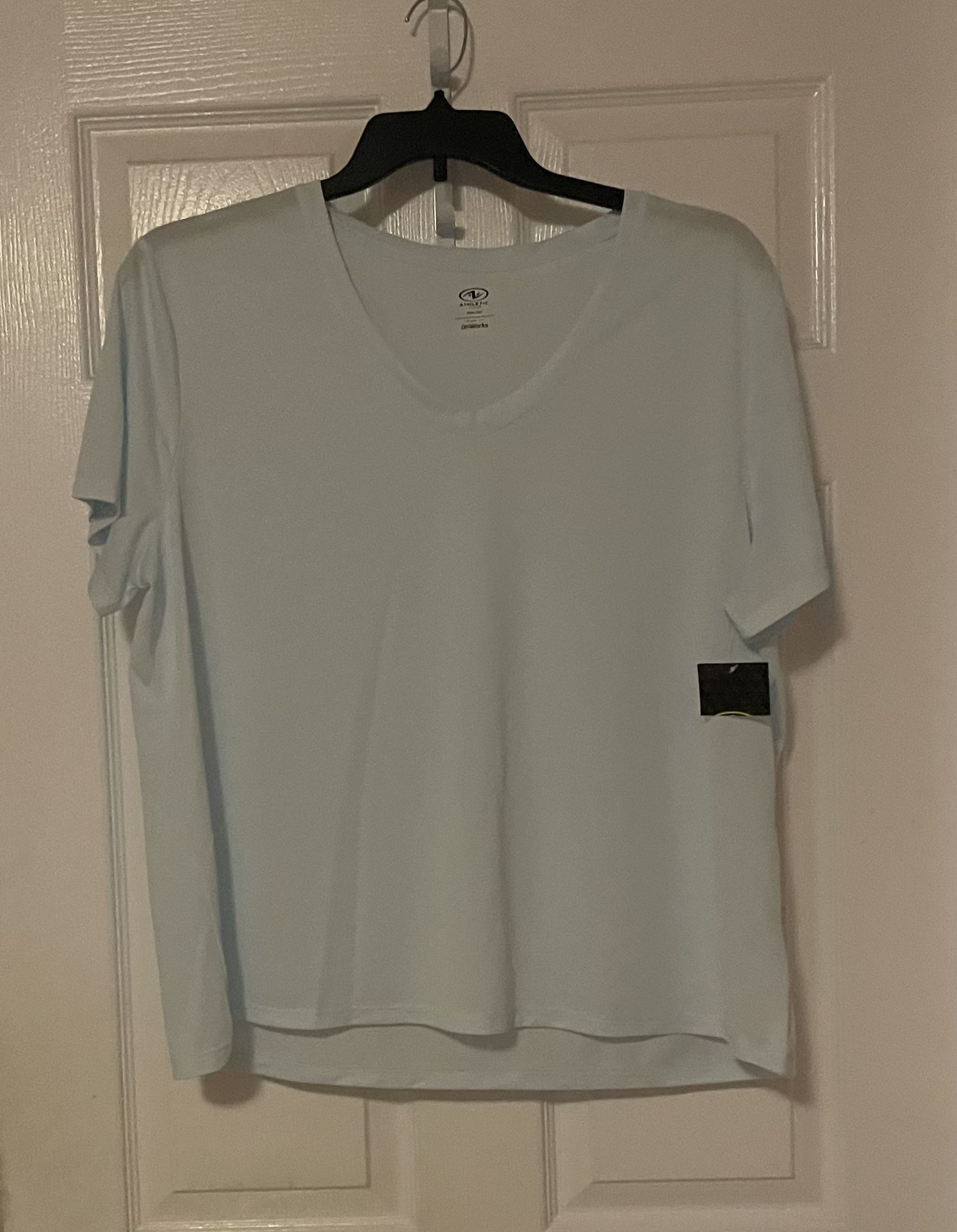 Brand New Ladies Light Blue & Peach Candy Athletic Tees Sizes XXL & 3X $5.00 Each