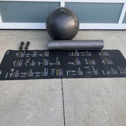 SKLZ Sport Exercise Ball with Self-Guided Workout Illustrations and exercise mat and dumbbell set