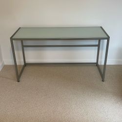 CB2 Glass Top Desk 