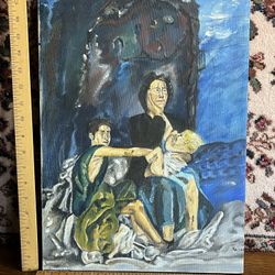Vintage Oil Painting On Cavas Signed By Artist 