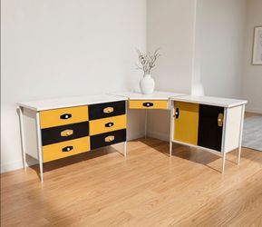 Mid Century Dresser / Desk Set