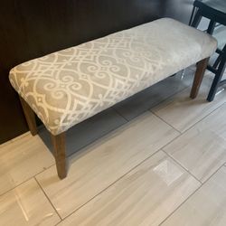 Bench Fabric With Wood Legs 48”x17”