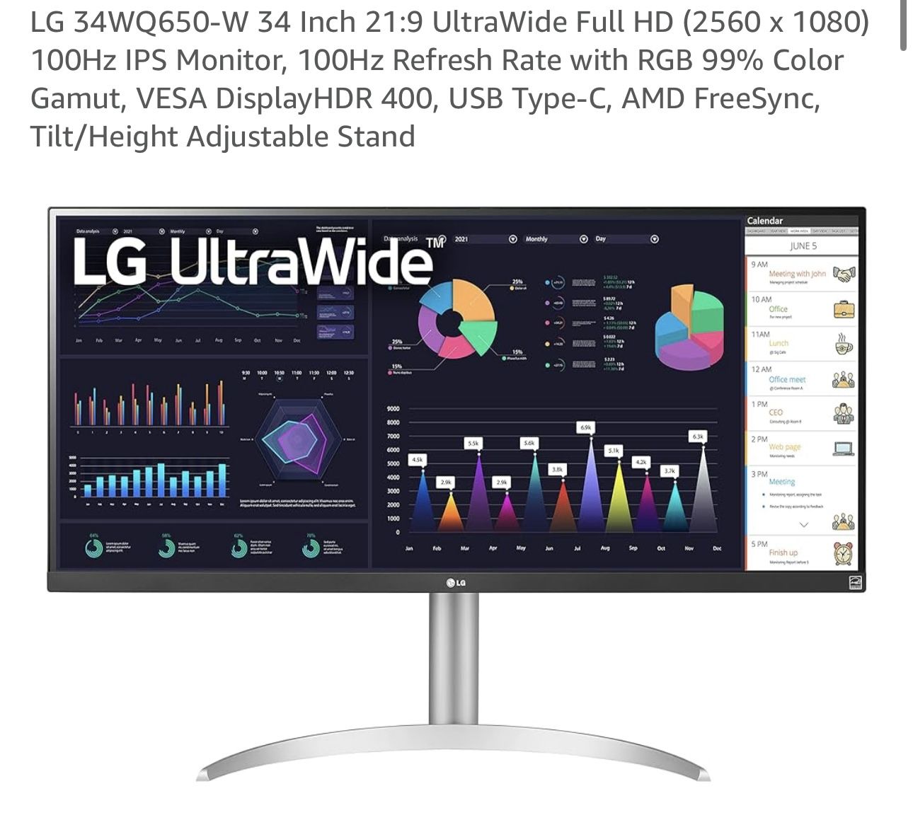 Monitor LG 34”