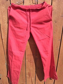 Medical Scrub Pants (Red)/Pantalón de Uniforme Médico (Rojo)