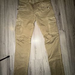 Balmain Biker Cargo Jeans – Tan – Size 30 