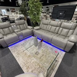 2 PC POWER RECLINER SOFA AND LOVESEAT 
