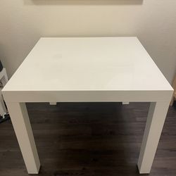 West Elm parsons square table - White 
