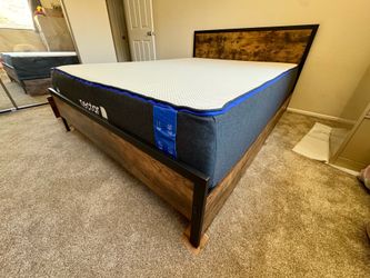 Queen size Bed Frame and Nectar Matress. Almost new