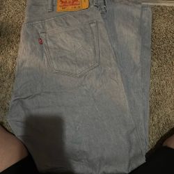 Levi Men's 501- Light Grey 38x32