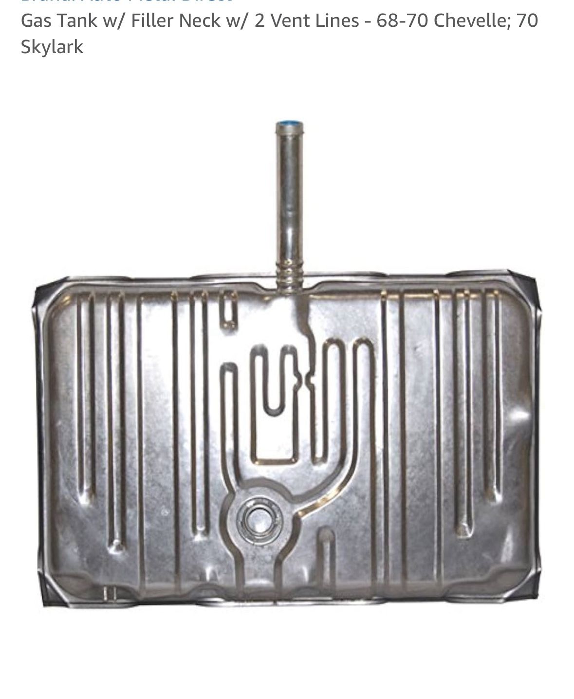 Gas Tank w/ Filler Neck w/ 2 Vent Lines