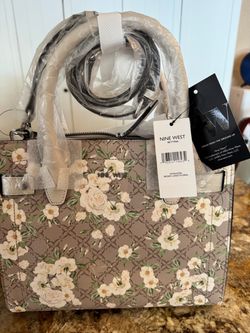 Nine West Bettina Peony Logo Floral Handbag