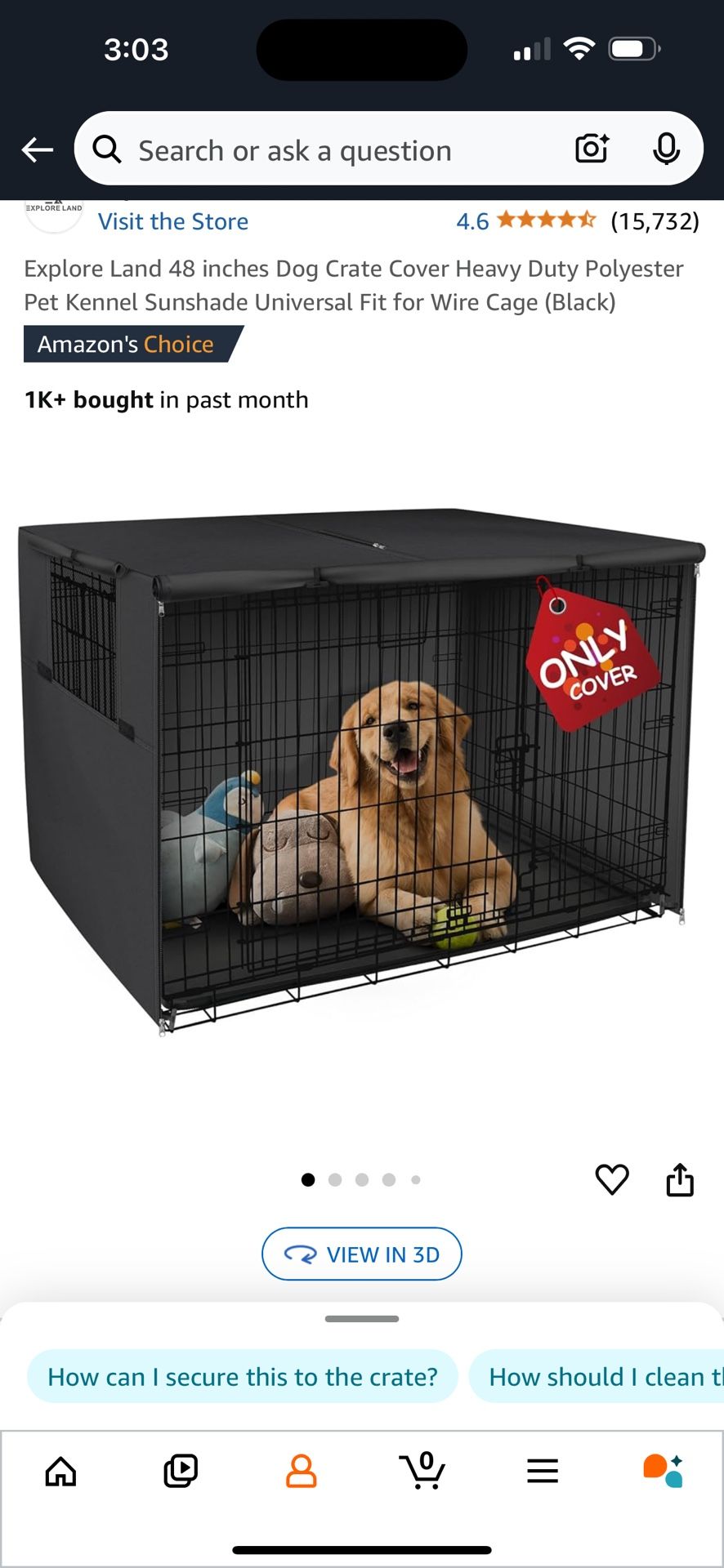 DOG Crate Cover
