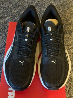 PUMA Velocity NITRO 4 Men's Running Shoes Black/White/Silver 8.5  Mens