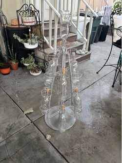 Custom glass bottle Christmas tree