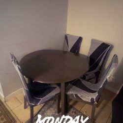 Dining Table Set with 4 Chairs – Modern & Clean