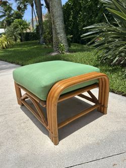 Rattan Footstool - Vintage