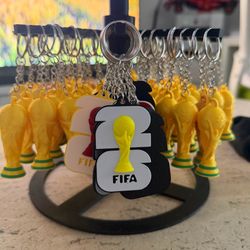 World Cup 2026 Keychain Bundle – 3D Printed FIFA Trophy & Exclusive Souvenir, Perfect Gift for Soccer Fans and Collectors