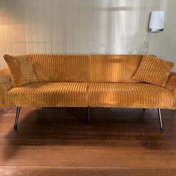 Yellow Corduroy Sofa Bed *BRAND NEW*