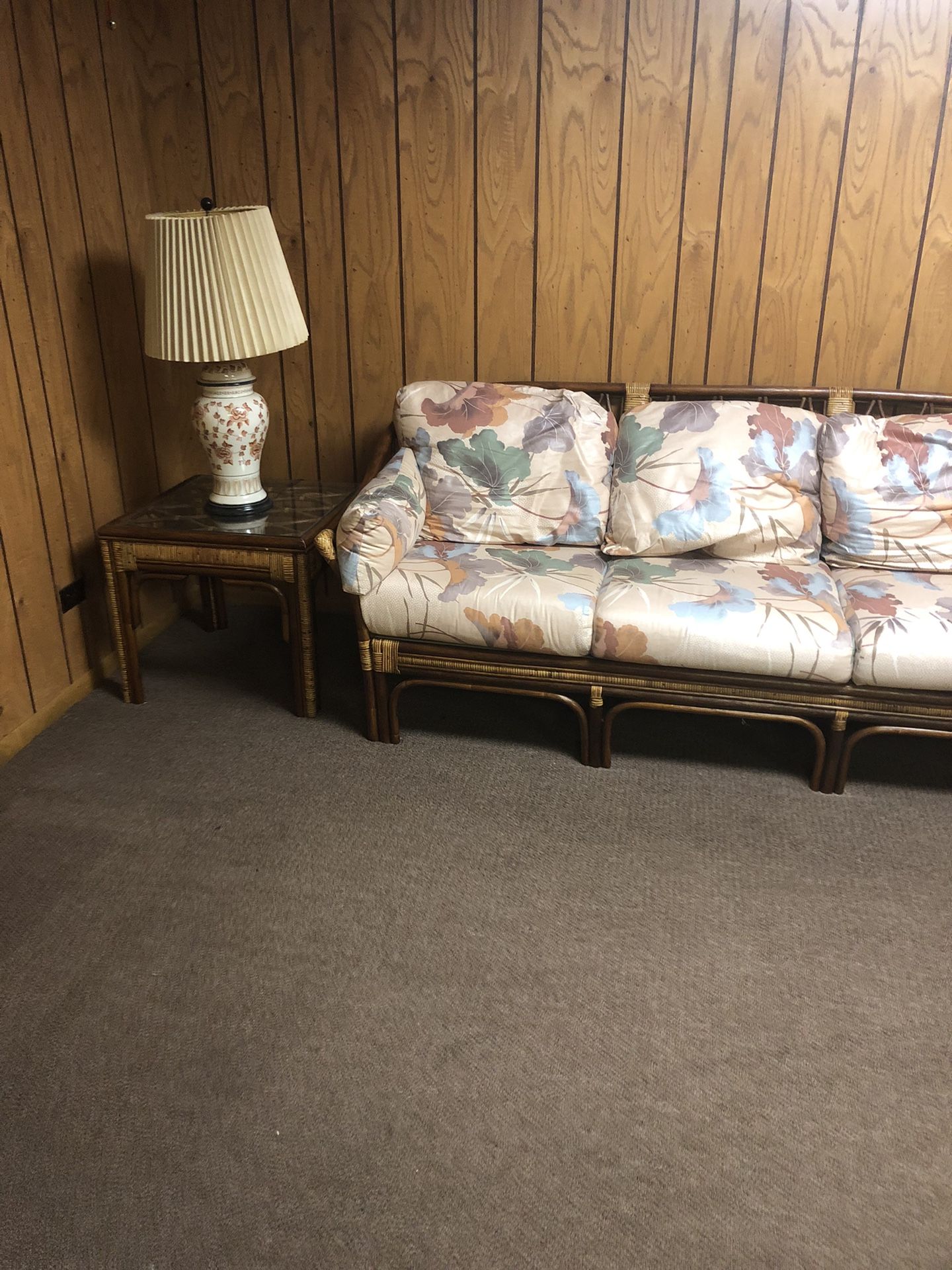 Rattan couch Set Priced To Sell