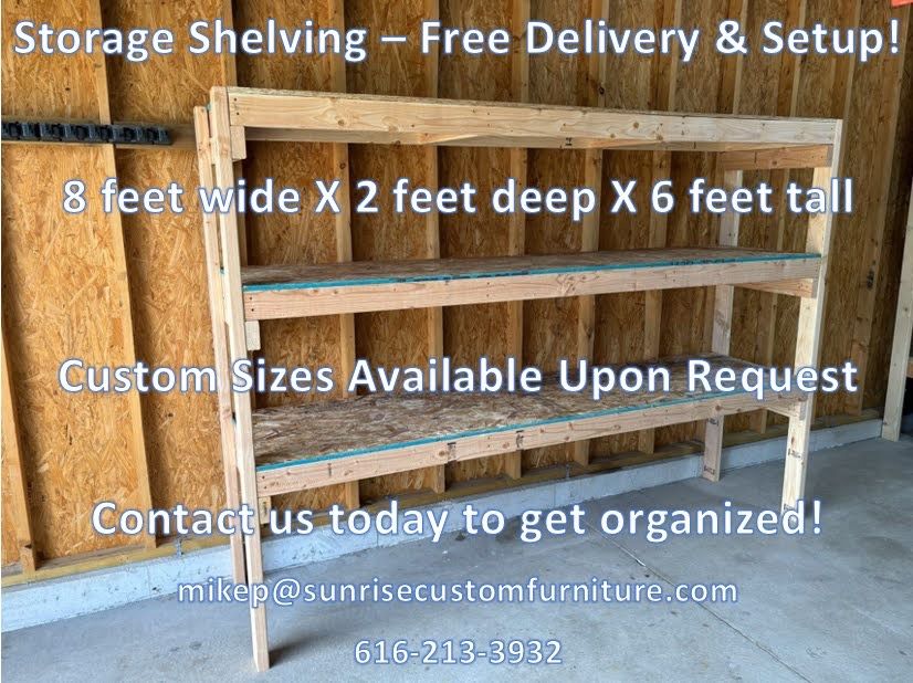 Free Delivery & Setup - Storage Shelving
