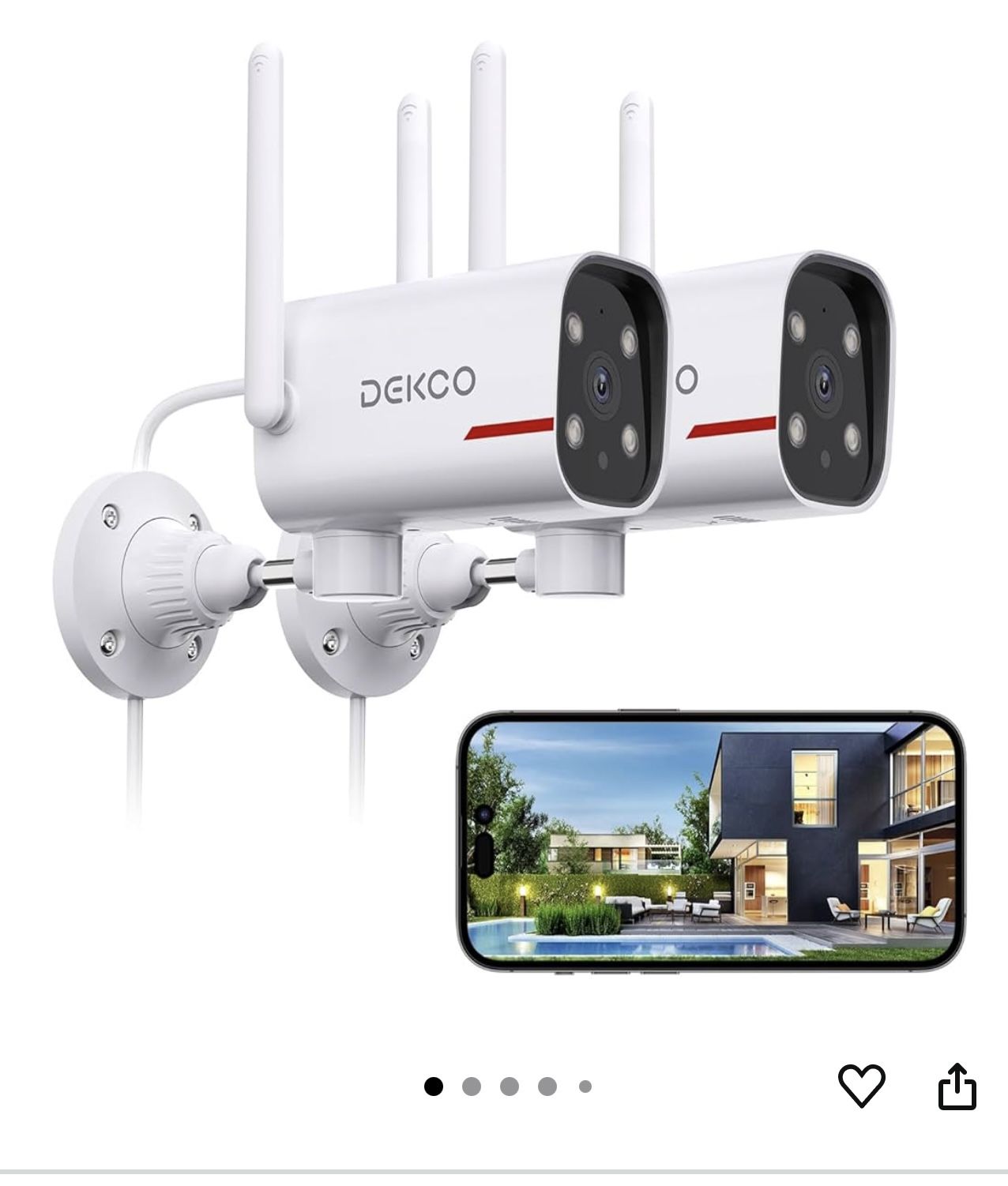 Dekco Security Camera Outdoor Wife