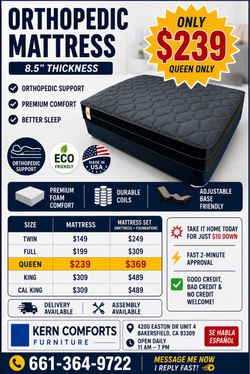 🛏️ BRAND NEW MATTRESSES $10 Down