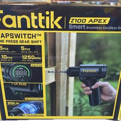 Fanttik Z100 Apex Smart Brushless Cordless Drill 20 Piece Bit Set 1250 RPM Seal