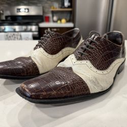 Stacy Adams Brown & Tan Two-Toned Dress Shoes