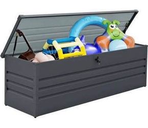 New Assembled Metal Deck Box 260 Gallon Extra Large Outdoor Stroage Box
