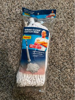 New Mr. Clean Mop Head Replacement Refill - White Cotton