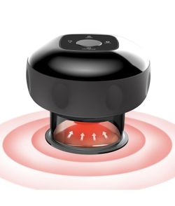 5-in-1 portable electric cupping therapy set with red light，15 levels of suction intensity and temperature control,