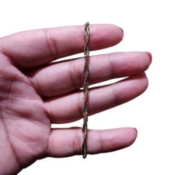 Vintage Gold Toned Twist Tennis Bracelet