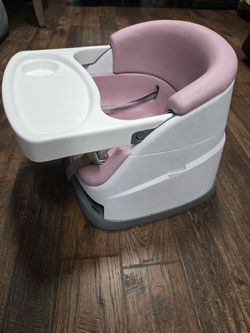 pink Ingenuity Baby Base 2-in-1 Booster Seat