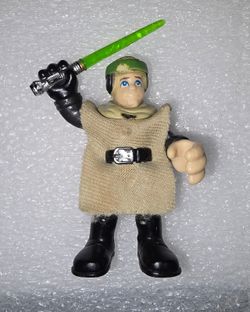Playskool Star Wars Galactic Heroes LUKE SKYWALKER figure from Endor w/helmet