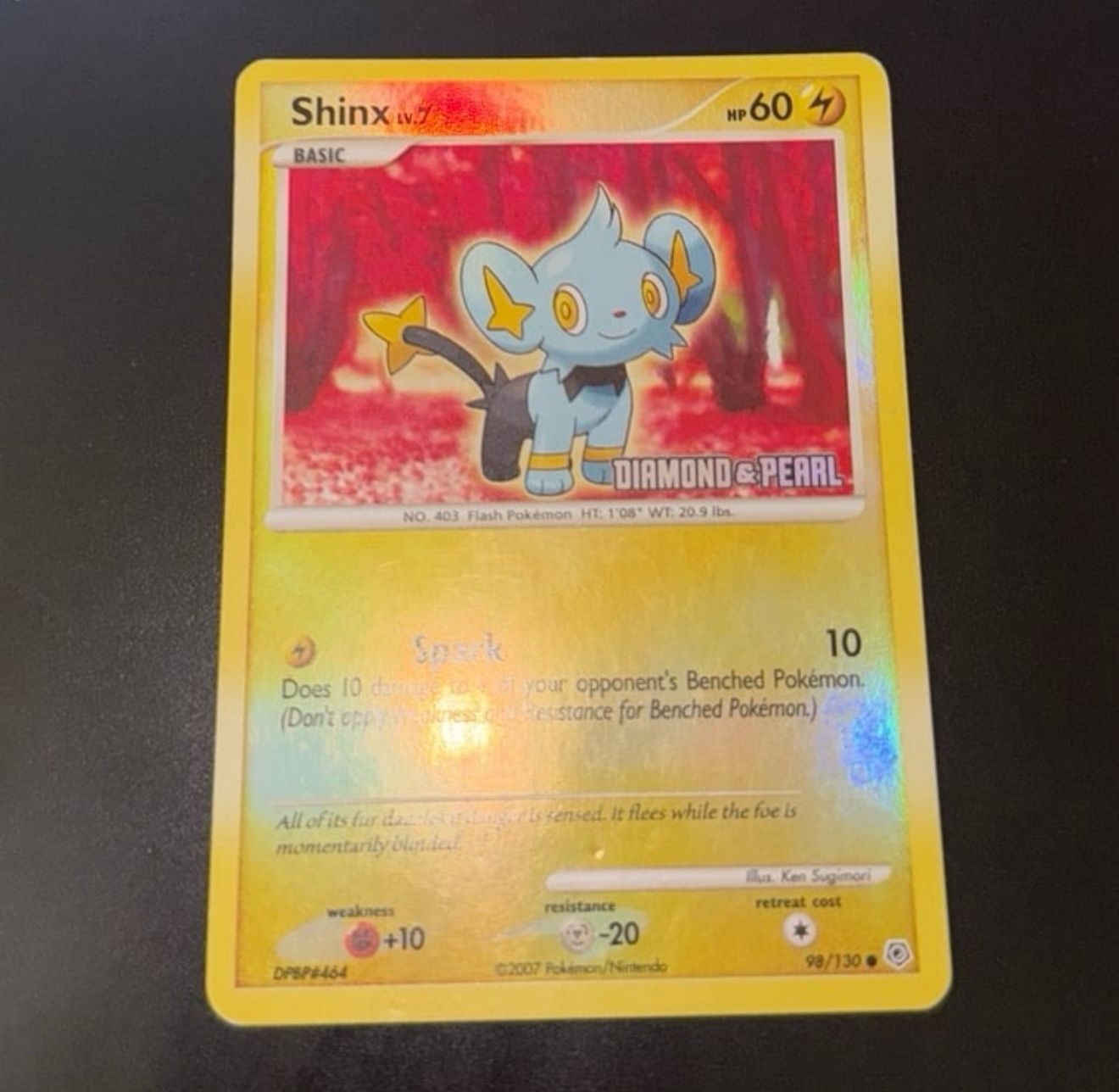Shinx Diamond & Pearl Burger King 98/130 Uncommon Promo stamped Rare year 2007