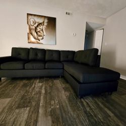BLACK MODERN SECTIONAL SOFA 🚚 🔥