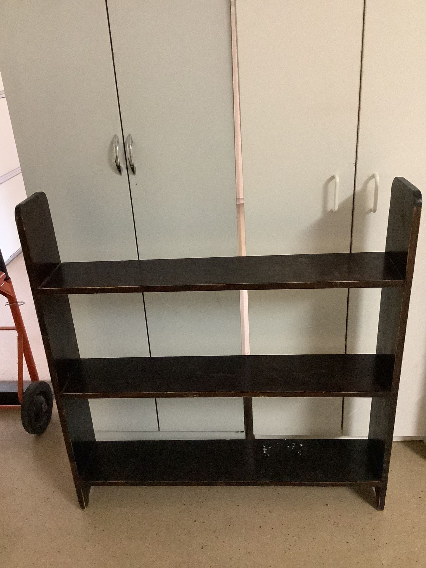 Sturdy Wood Small 3 Shelf Bookcase. 37” W. X 7 1/2”D X 39” Ht. @ 89th Ave And Union Hills, Peoria.