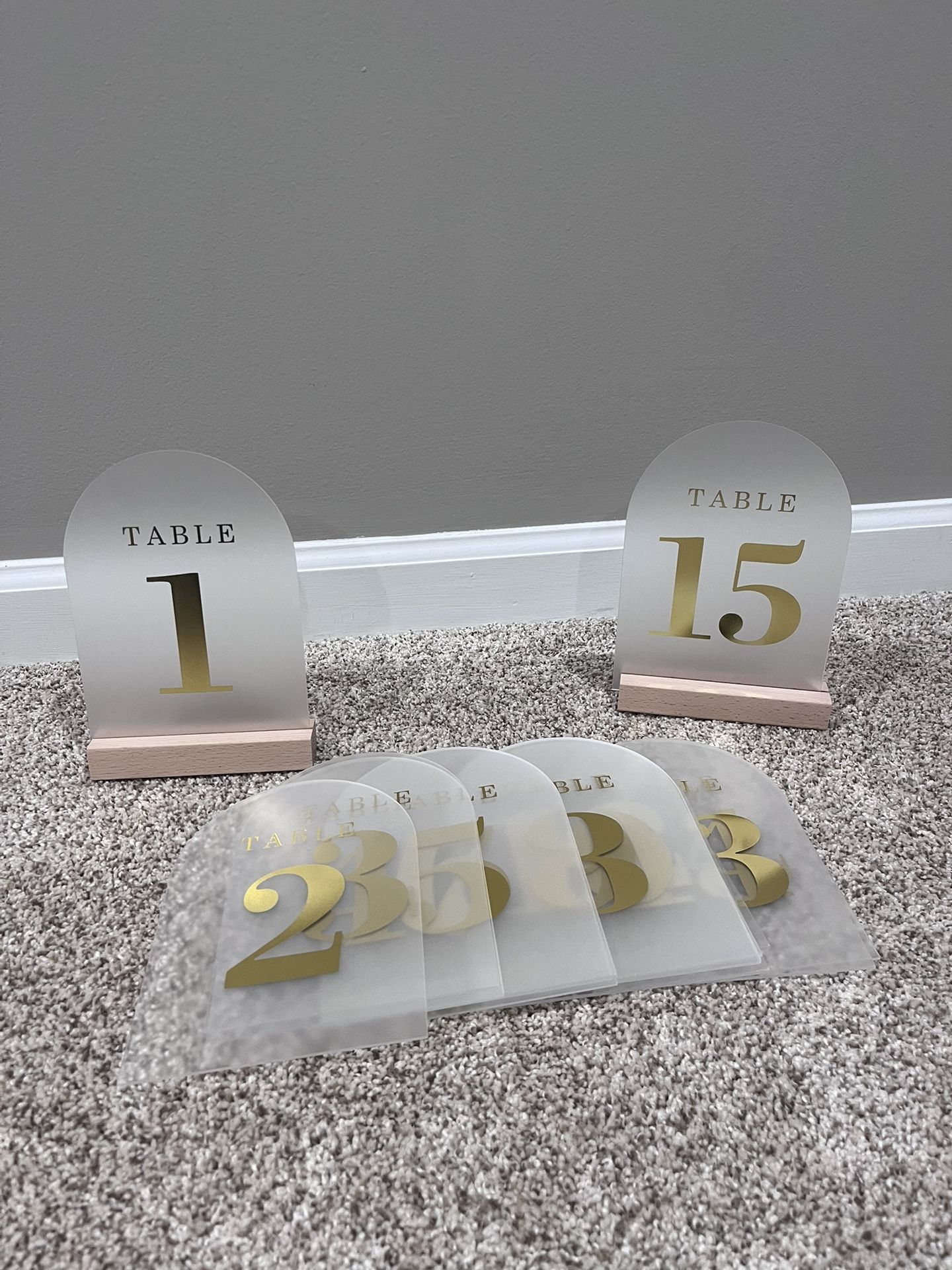 Frosted Table Numbers (wedding)