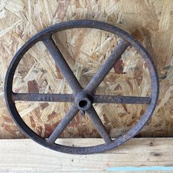Antique Iron Cart Wheel