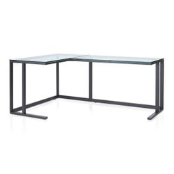 Crate & Barrel Steel and Glass Desk